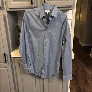 Express Men's Light Blue Dress Shirt